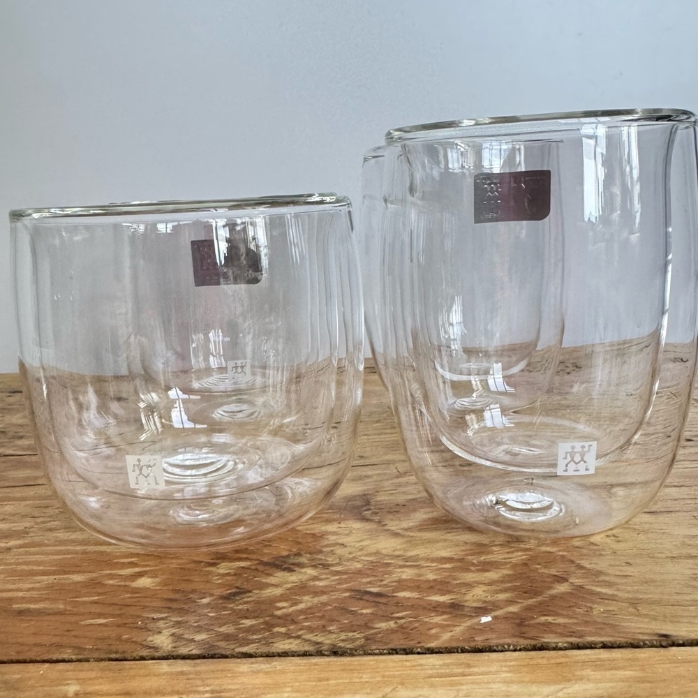 Zwilling J.A. Henkels Double Pane Glasses x 4 Stamped